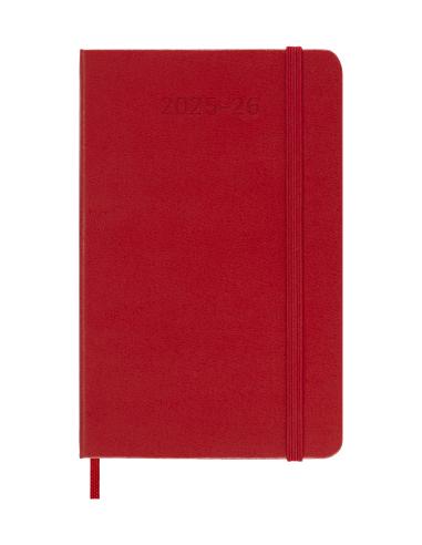 AGENDA 18M 2025-2026 SEMANAL P (9 X 14 CM) ROJO TAPA DURA MOLESKINE DHF218WN2Y26