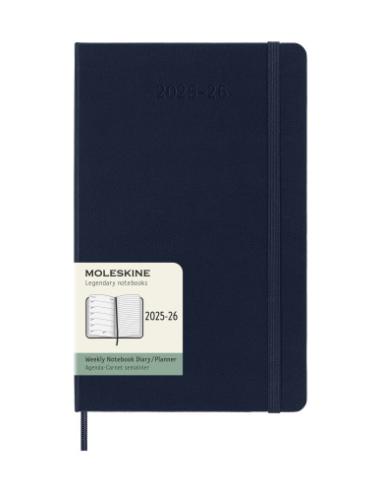 AGENDA 18M 2025-2026 SEMANAL L (13 X 21 CM) AZUL ZAFIRO TAPA DURA MOLESKINE DHB2018WN3Y26