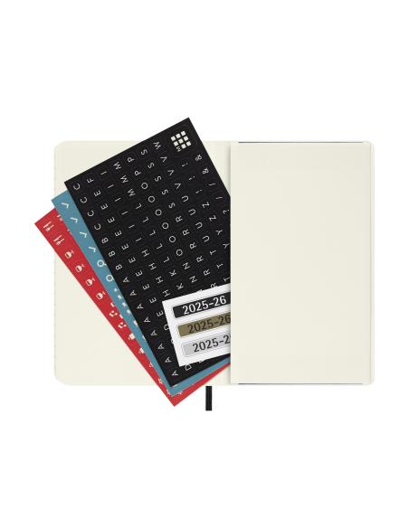 AGENDA 18M 2025-2026 SEMANAL P (9 X 14 CM) NEGRA TAPA BLANDA MOLESKINE DSB18WN2Y26