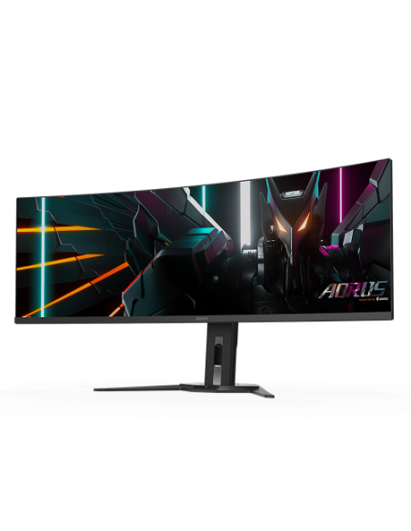 GIGABYTE Monitor de juegos curvo CO49DQ OLED - 5120x1440 (DQHD), 1800R, 144Hz, 0.03ms, KVM, FreeSync Premium Pro, HDMI 2.1
