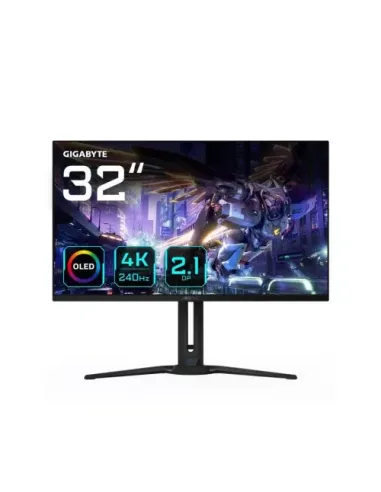 MONITOR GIGABYTE 32" AORUS FO32U2P,OLED,3840X2160 (UHD),0.18PP,1,5M:1,0,03MS,240HZ,2HDMI+2DP+MINIDP+3USB3.2+1TYPE-C,ALTAVOCES