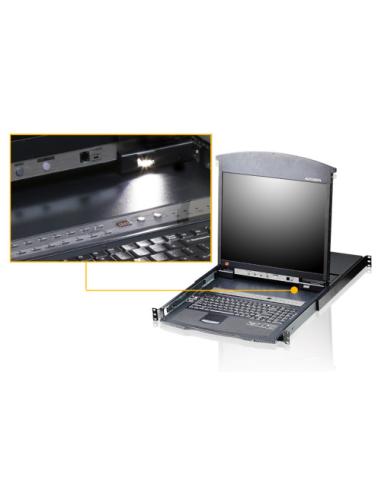 ATEN KL1508AN-AXA-AG interruptor KVM Montaje en rack Negro