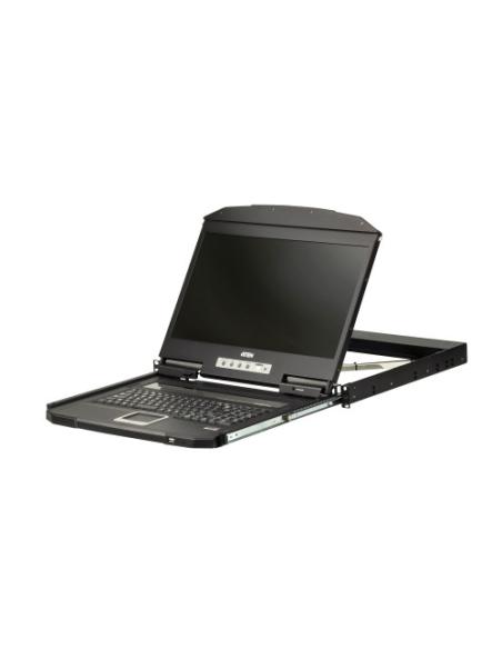 ATEN CL3100NX consola de rack 47 cm (18.5") 1366 x 768 Pixeles Metal, Plástico Negro 1U