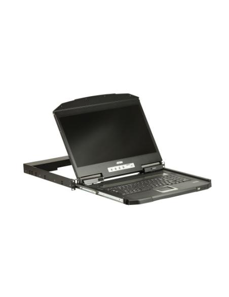 ATEN CL3100NX consola de rack 47 cm (18.5") 1366 x 768 Pixeles Metal, Plástico Negro 1U