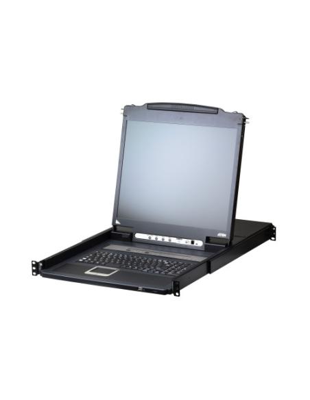ATEN CL5708IN consola de rack 48,3 cm (19") 1280 x 1024 Pixeles Metal, Plástico Negro 1U