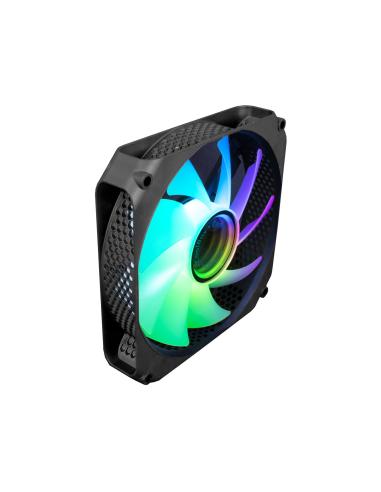 VENTILADOR CAJA ADICIONAL 12X12 ARGB COOLBOX INFINITY COO-VA-12AR02 NEGRO