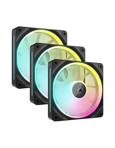 VENTILADOR CAJA ADICIONAL 12X12 CORSAIR LX120 ICUE LINK RGB NEGRO STARTER KIT 3U