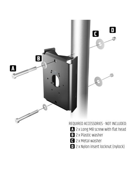 LD SYSTEMS INTEGRATION SERIE DQOR (LDDQORPB) POLE MOUNT BRACKET FOR DQOR SERIES WARRANTY 5 YEARS (PU10)