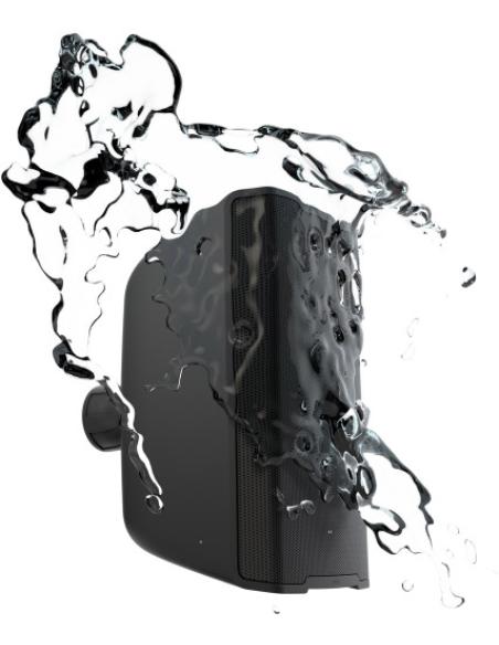 LD SYSTEMS INTEGRATION SERIE DQOR (LDDQOR8B) 8" TWO-WAY PASSIVE INDOOR/OUTDOOR INSTALLATION LOUDSPEAKER 8 OHM, BLACK WARRANTY 5 