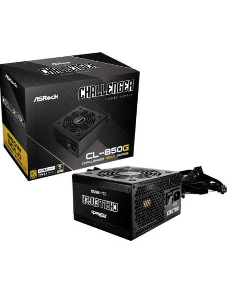 Asrock Challenger CL-850G unidad de fuente de alimentación 850 W 20+4 pin ATX ATX Negro