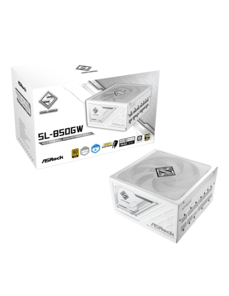 Asrock SL-850GW Steel Legend unidad de fuente de alimentación 850 W 20+4 pin ATX ATX Blanco