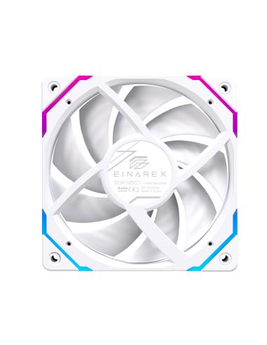 VENTILADOR CAJA ADICIONAL EINAREX EX12CI ARGB EXFN-12CS21-W BLANCO 120MM INVERTID
