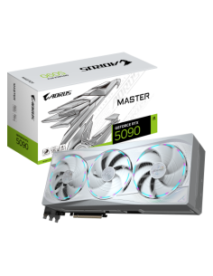 GIGABYTE AORUS GeForce RTX 5090 MASTER ICE 32G Tarjeta Gráfica - 32GB GDDR7, 512 bits, PCI-E 5.0, XXXX MHz Frecuencia Base, 3 x 