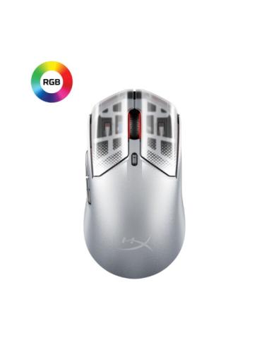 HP Ratón gaming inalámbrico HyperX Pulsefire Haste 2 S plateado