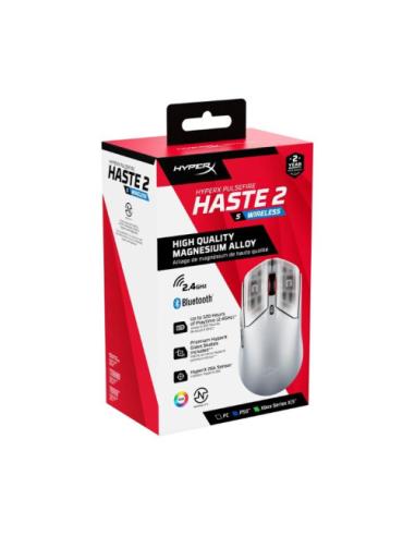 HP Ratón gaming inalámbrico HyperX Pulsefire Haste 2 S plateado
