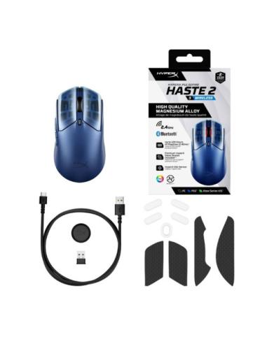 HP Ratón gaming inalámbrico HyperX Pulsefire Haste 2 S azul marino