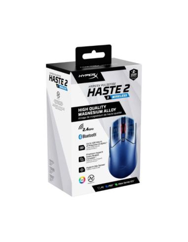 HP Ratón gaming inalámbrico HyperX Pulsefire Haste 2 S azul marino