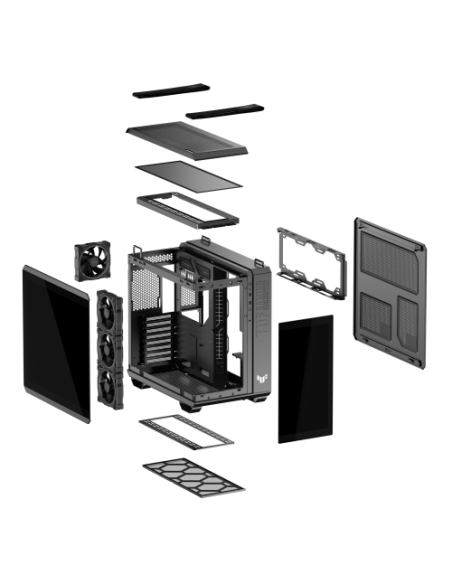 ASUS TUF GAMING GT502 Horizon TG ARGB Black Midi Tower Negro