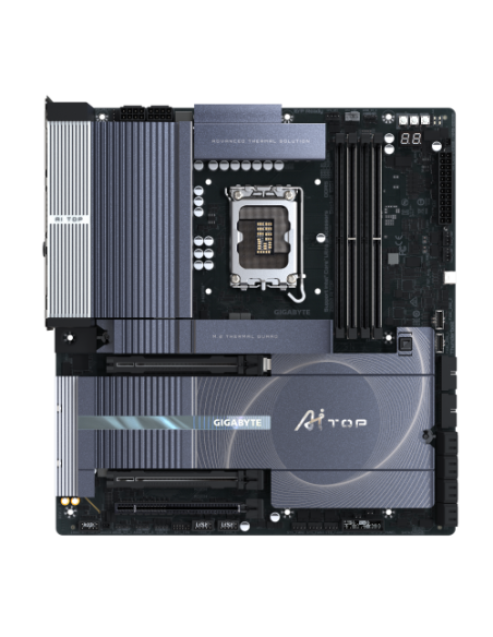 PLACA GIGABYTE Z890 AI TOP,INTEL,1851,Z890,4DDR5,256GB,HDMI+DP+2THUNDERBOLT,8SATA3+4M.2,2LAN10GB+WIFI7+BT5.3,1USB4+12USB3.2,E-AT