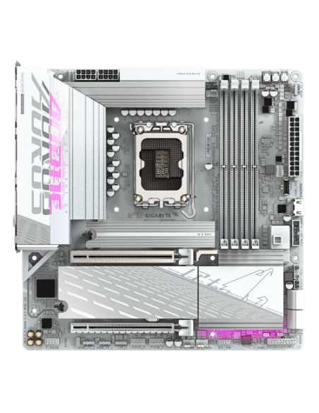 GIGABYTE B860M AORUS ELITE WF6E ICE Placa base - CPUs Intel Core Ultra, VRM de 12+1+2+1 fases, hasta 9200MHz DDR5, 1xPCIe 5.0 + 