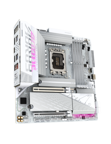 GIGABYTE B860M AORUS ELITE WF6E ICE Placa base - CPUs Intel Core Ultra, VRM de 12+1+2+1 fases, hasta 9200MHz DDR5, 1xPCIe 5.0 + 