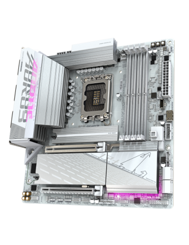 GIGABYTE B860M AORUS ELITE WF6E ICE Placa base - CPUs Intel Core Ultra, VRM de 12+1+2+1 fases, hasta 9200MHz DDR5, 1xPCIe 5.0 + 