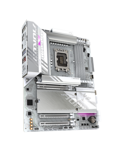 GIGABYTE B860 AORUS ELITE WIFI7 ICE Placa base - CPUs Intel Core Ultra, VRM de 14+1+2+1 fases, hasta 9200MHz DDR5, 1xPCIe 5.0 + 