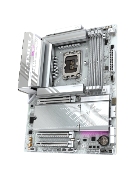 GIGABYTE B860 AORUS ELITE WIFI7 ICE Placa base - CPUs Intel Core Ultra, VRM de 14+1+2+1 fases, hasta 9200MHz DDR5, 1xPCIe 5.0 + 