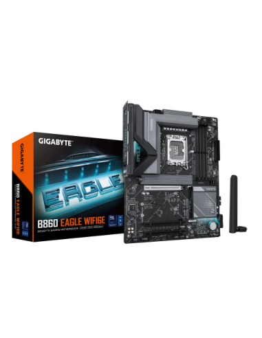 GIGABYTE B860 EAGLE WIFI6E Placa base - CPUs Intel Core Ultra, VRM de 12+1+2+1 fases, hasta 9066MHz DDR5, 1xPCIe 5.0 + 2xPCIe 4.
