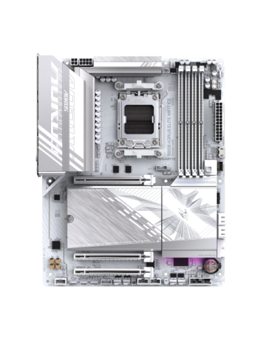 GIGABYTE B850 AORUS ELITE WIFI7 ICE Placa Base - Procesadores AMD Ryzen Serie 9000, VRM digital de 12+2+1 fases, hasta 8200MHz D
