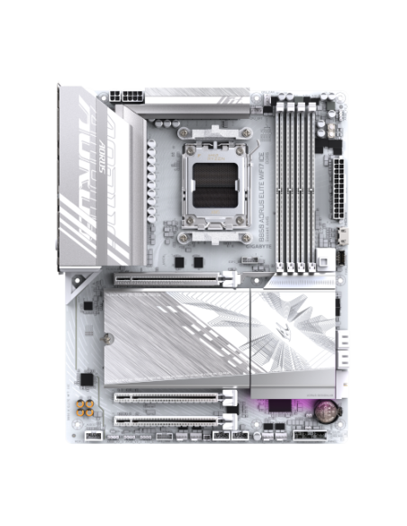 GIGABYTE B850 AORUS ELITE WIFI7 ICE Placa Base - Procesadores AMD Ryzen Serie 9000, VRM digital de 12+2+1 fases, hasta 8200MHz D