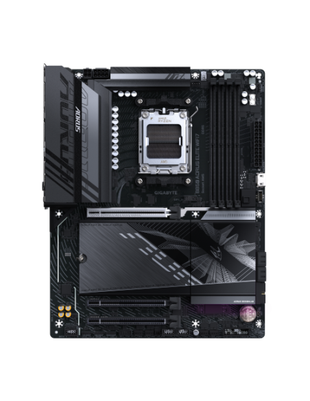 GIGABYTE B850 AORUS ELITE WIFI7 Placa Base - Procesadores AMD Ryzen Serie 9000, VRM digital de 14+2+2 fases, hasta 8200MHz DDR5 