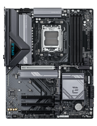 GIGABYTE B850 EAGLE WIFI6E Placa Base - Procesadores AMD Ryzen Serie 9000, VRM digital de 8+2+2 fases, hasta 8200MHz DDR5 (OC), 