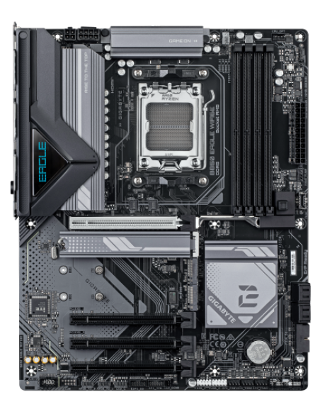 GIGABYTE B850 EAGLE WIFI6E Placa Base - Procesadores AMD Ryzen Serie 9000, VRM digital de 8+2+2 fases, hasta 8200MHz DDR5 (OC), 