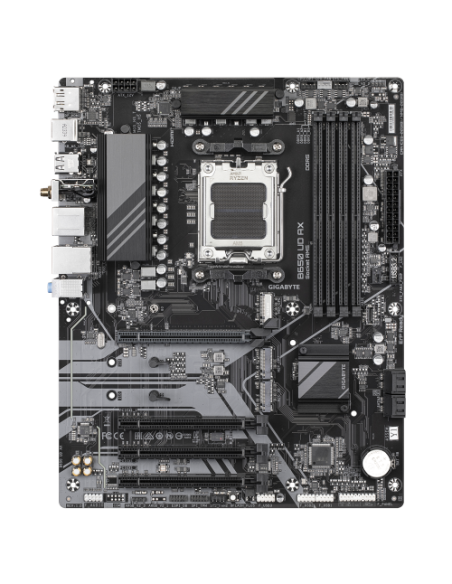 GIGABYTE B650 UD AX Placa Base - Compatible con CPUs AMD Ryzen Serie 9000, VRM de 6+2+2 fases, hasta 7600MHz DDR5 (OC), 1x PCIe 