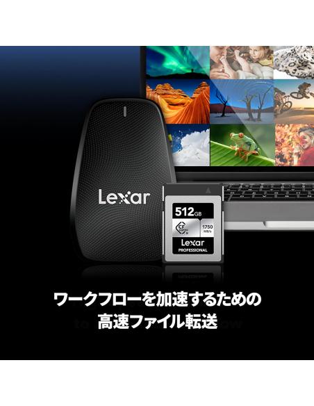 LEXAR 512GB PROFESSIONAL CFEXPRESS TYPE B CARD SILVER, UP TO 1750MB/S READ 1300MB/S WRITE