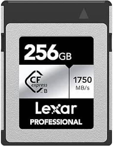 LEXAR 256GB PROFESSIONAL CFEXPRESS TYPE B CARD SILVER, UP TO 1750MB/S READ 1300MB/S WRITE