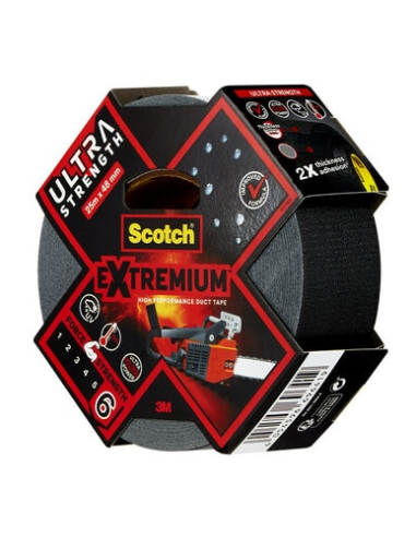 ROLLO CINTA AMERICANA ALTAS PRESTACIONES EXTREMIUM ULTRA DT17 NEGRO 48MM X 25M SCTOCH 7100205699