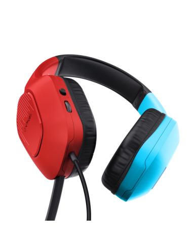 Trust GXT 416S Zirox Auriculares Alámbrico Diadema Juego Negro, Cian, Rojo