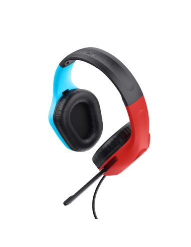 Trust GXT 416S Zirox Auriculares Alámbrico Diadema Juego Negro, Cian, Rojo