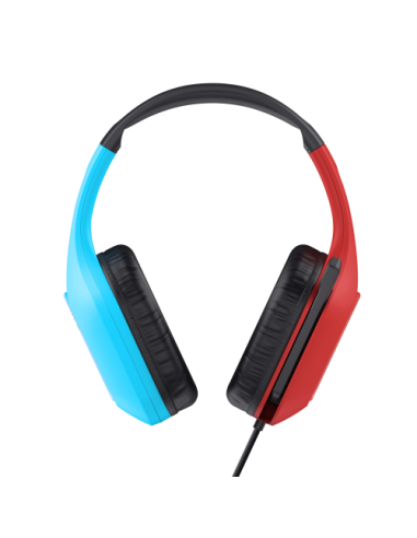 Trust GXT 416S Zirox Auriculares Alámbrico Diadema Juego Negro, Cian, Rojo