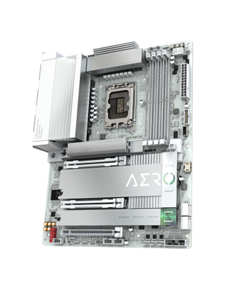 GIGABYTE Placa base Z890 AERO G - Compatible con CPUs Intel Core Ultra (Serie 2), VRM de 16+1+2 fases, hasta 8800MHz DDR5 (OC), 