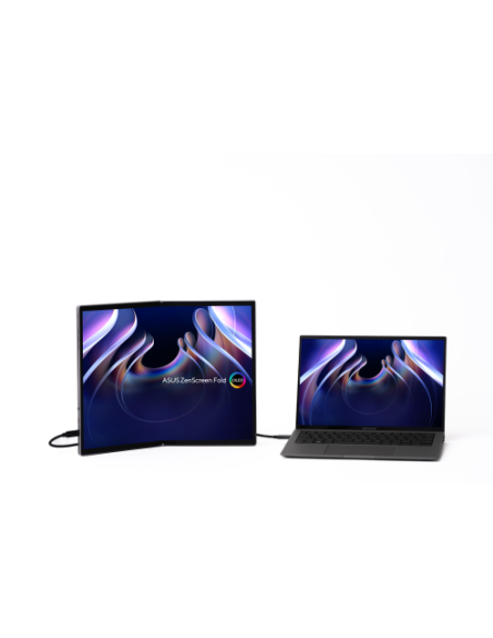 ASUS ZenScreen Fold OLED MQ17QH pantalla para PC 43,9 cm (17.3") 2560 x 1920 Pixeles Quad HD Plata