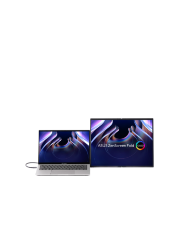 ASUS ZenScreen Fold OLED MQ17QH pantalla para PC 43,9 cm (17.3") 2560 x 1920 Pixeles Quad HD Plata