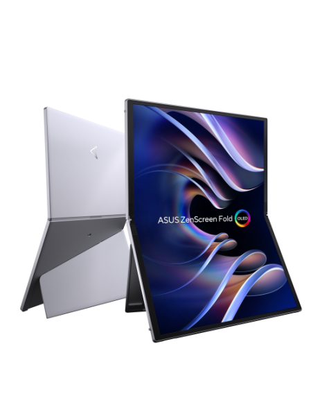 ASUS ZenScreen Fold OLED MQ17QH pantalla para PC 43,9 cm (17.3") 2560 x 1920 Pixeles Quad HD Plata