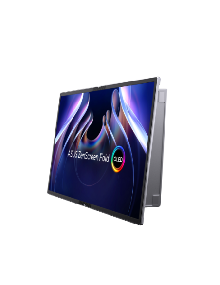 ASUS ZenScreen Fold OLED MQ17QH pantalla para PC 43,9 cm (17.3") 2560 x 1920 Pixeles Quad HD Plata