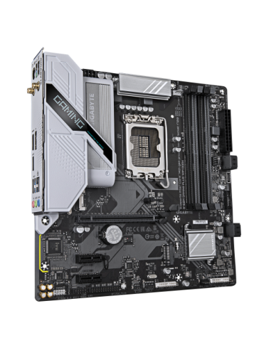 GIGABYTE B760M GAMING PLUS WIFI DDR4 Placa base - Compatible con procesadores Intel Core de 14ª generación, VRM de 4+1+1 fases, 