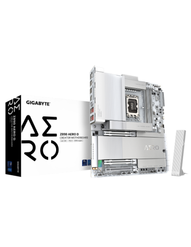 GIGABYTE Z890 AERO D Placa Base - Compatible con CPUs Intel Core Ultra (Serie 2), VRM de 16+1+2 fases, hasta 9500MHz DDR5 (OC), 