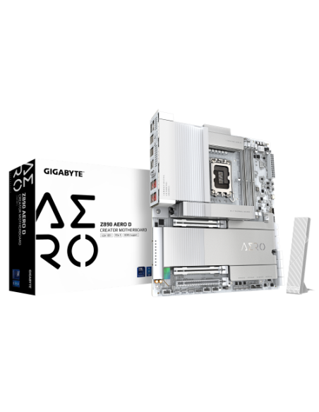 GIGABYTE Z890 AERO D Placa Base - Compatible con CPUs Intel Core Ultra (Serie 2), VRM de 16+1+2 fases, hasta 9500MHz DDR5 (OC), 