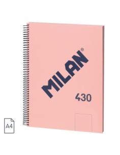CUADERNO A4 CON ESPIRAL Y TAPA DURA, 80 HOJAS BLANCAS DE 95 GR/M, COLECCIÓN 430 SINCE 1918, ROSA MILAN 57141E80P